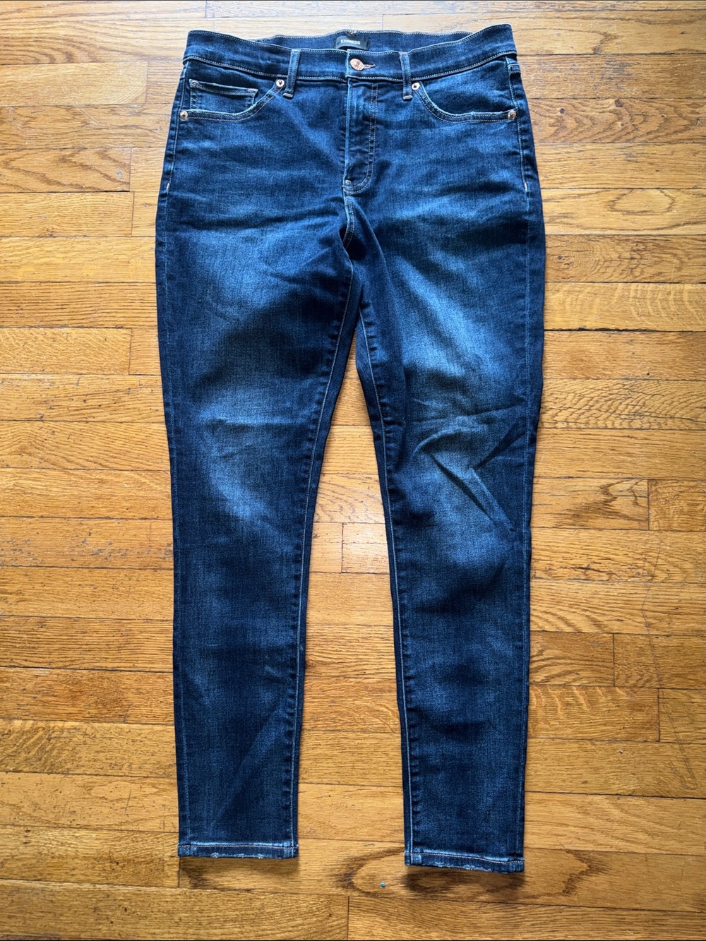 Express Women's Dark Blue Skinny Jeans